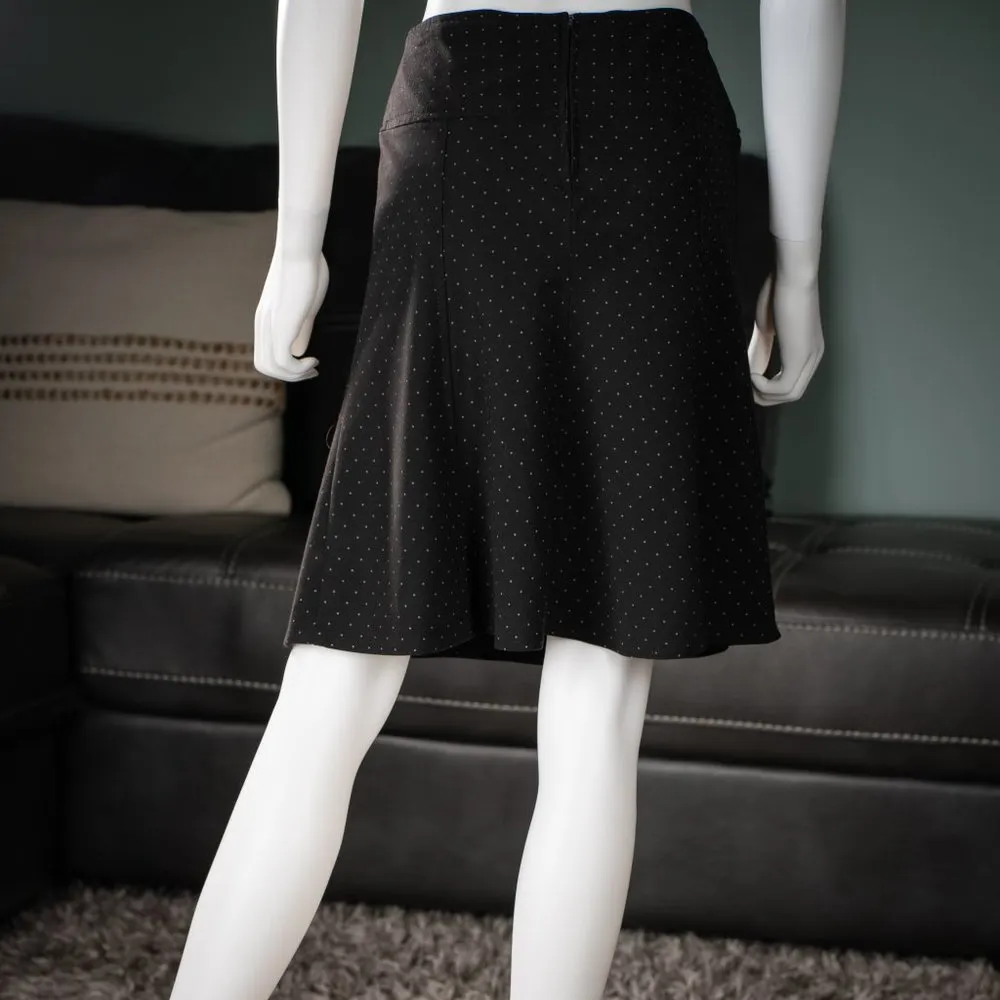 Joe Benbasset Black Polka Dot Mini Skirt with Buttons Size 3 - Image 3