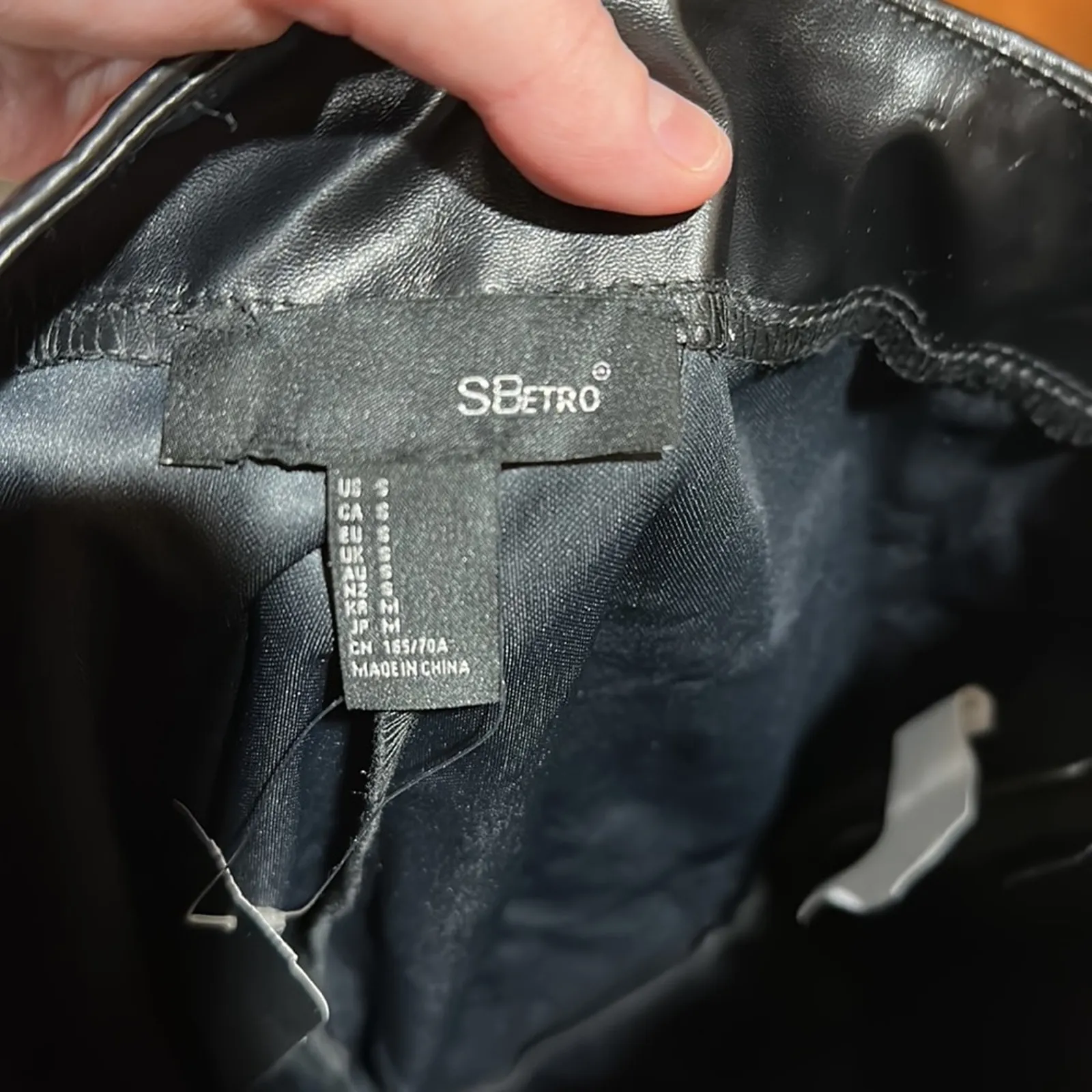 SBetro Suzanne Betro Faux Leather Front Slit Skinny Pants Size S‎ - Image 7