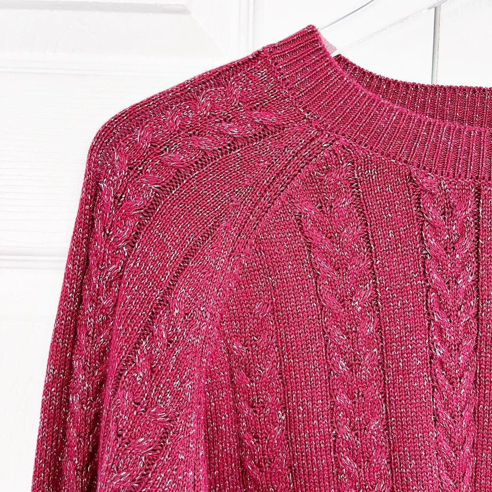 Athleta Crossroads Crew Sweater in Red Metallic - Image 4
