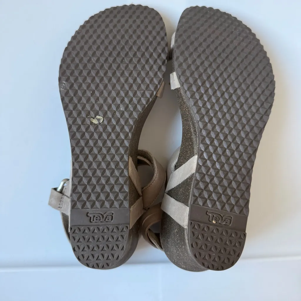 Teva  Women’s Wedge Sandals- Tan 7 - Image 5