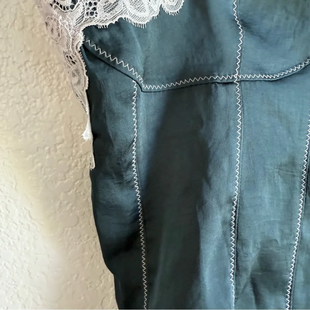 NEW Free People Intimately Womens Camisole Neon Nights Cami Turquoise Size XL - Image 6