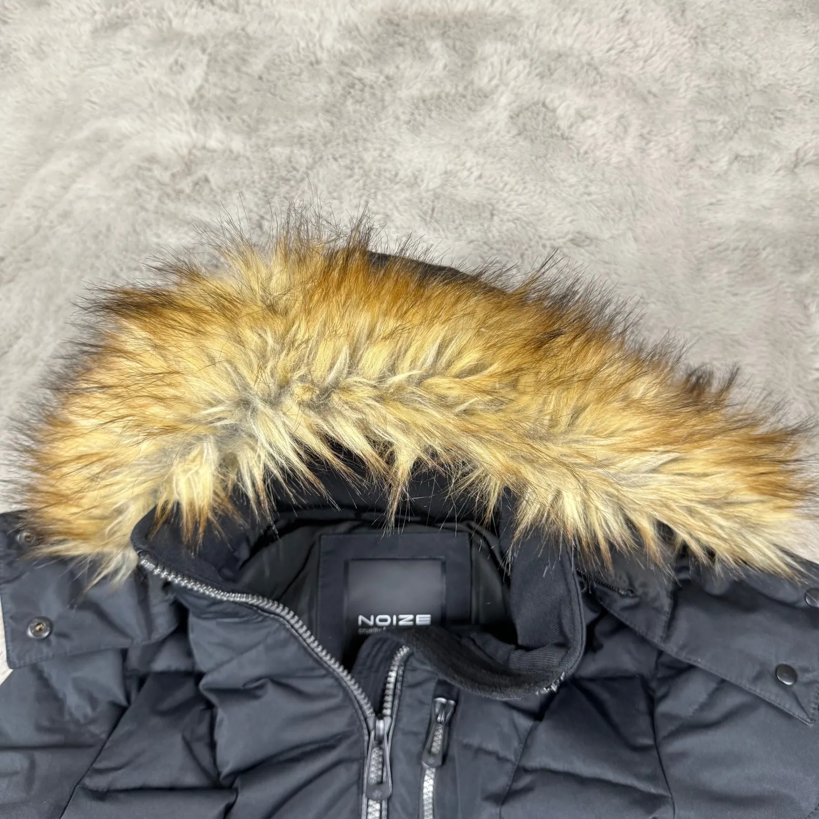 Noize Puffer Coat Faux Fur Hooded Quilted Winter Jacket Cruelty - Image 10