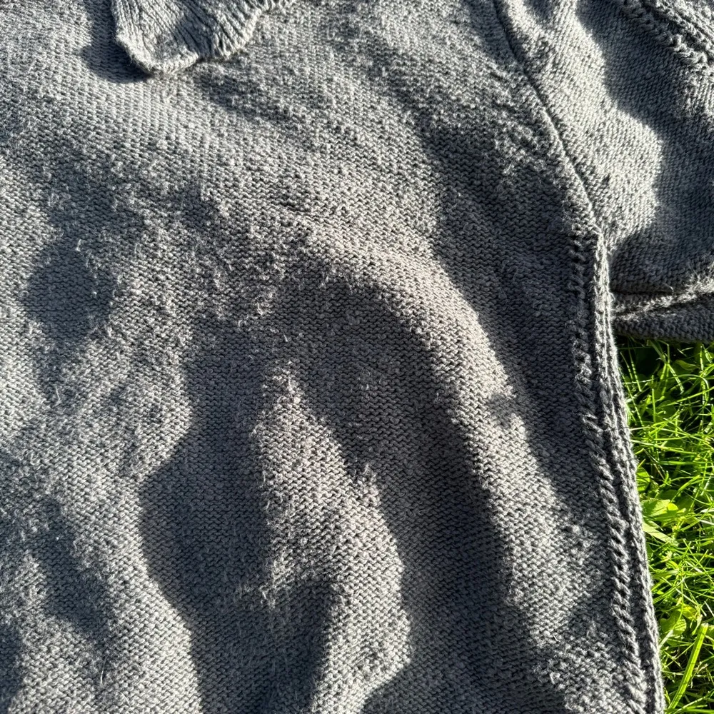 Universal Thread Charcoal Puffed Short-Sleeve Peter Pan Collar Cotton - Image 3