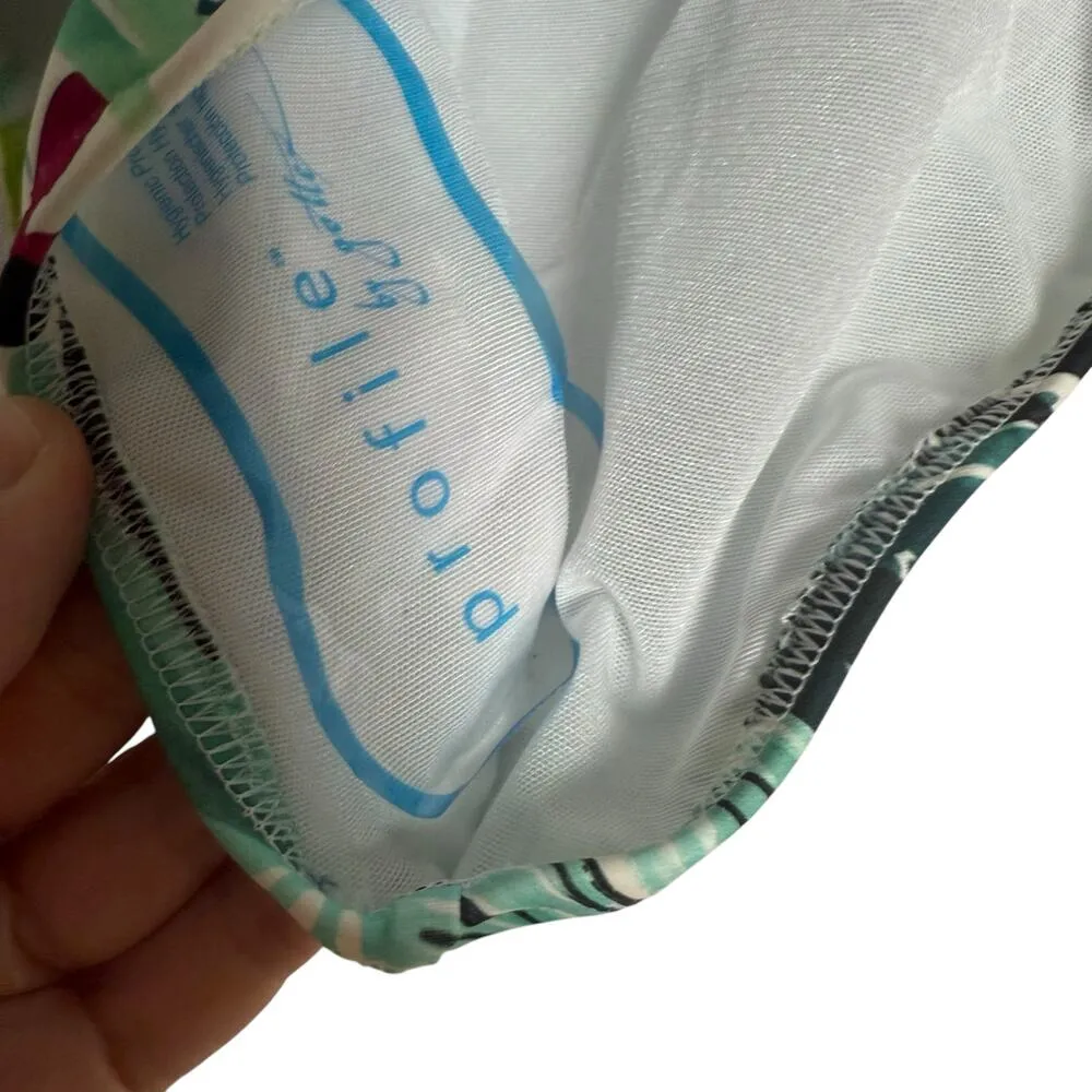 Profile by Gottex Beautiful Day High Waist Skirted Floral Print Bikini Bottoms 6 Green - Image 4