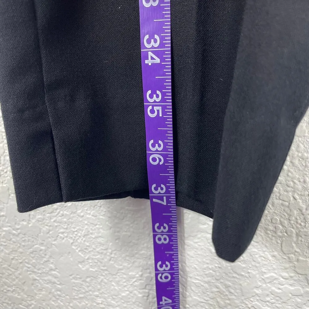 Talbots Petites Women's Black Hollywood Dress Pants Size 6P Side Zip Career - Image 5