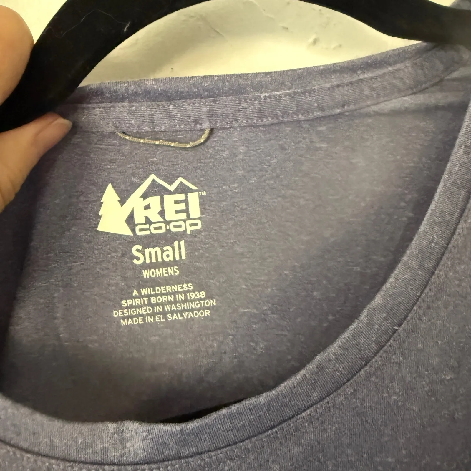 REI Co Op Womens Blue Short Sleeve Crew Neck T Shirt Built On Purpose Size Small Gray - Image 8