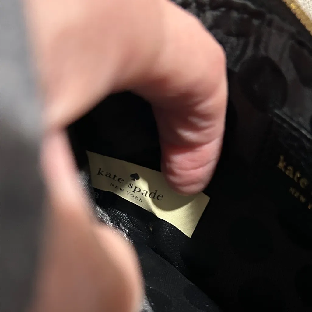 Kate Spade 2 Black Pebbled Leather Clutch and Black Pebbled Wristlet w COA’s - Image 6