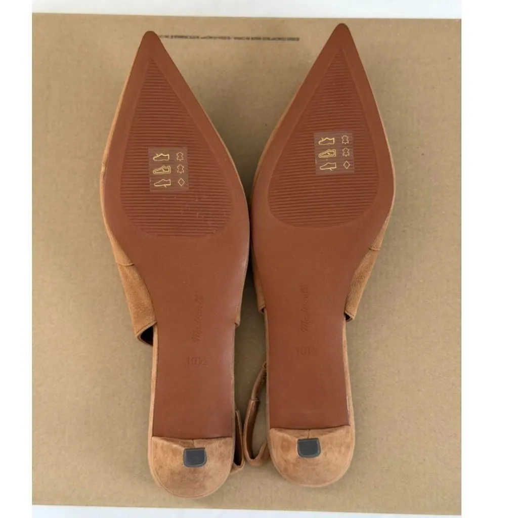 Madewell The Simone Kitten-Heel Slingback Pumps in Dried Acorn, Size 10.5 - Image 11