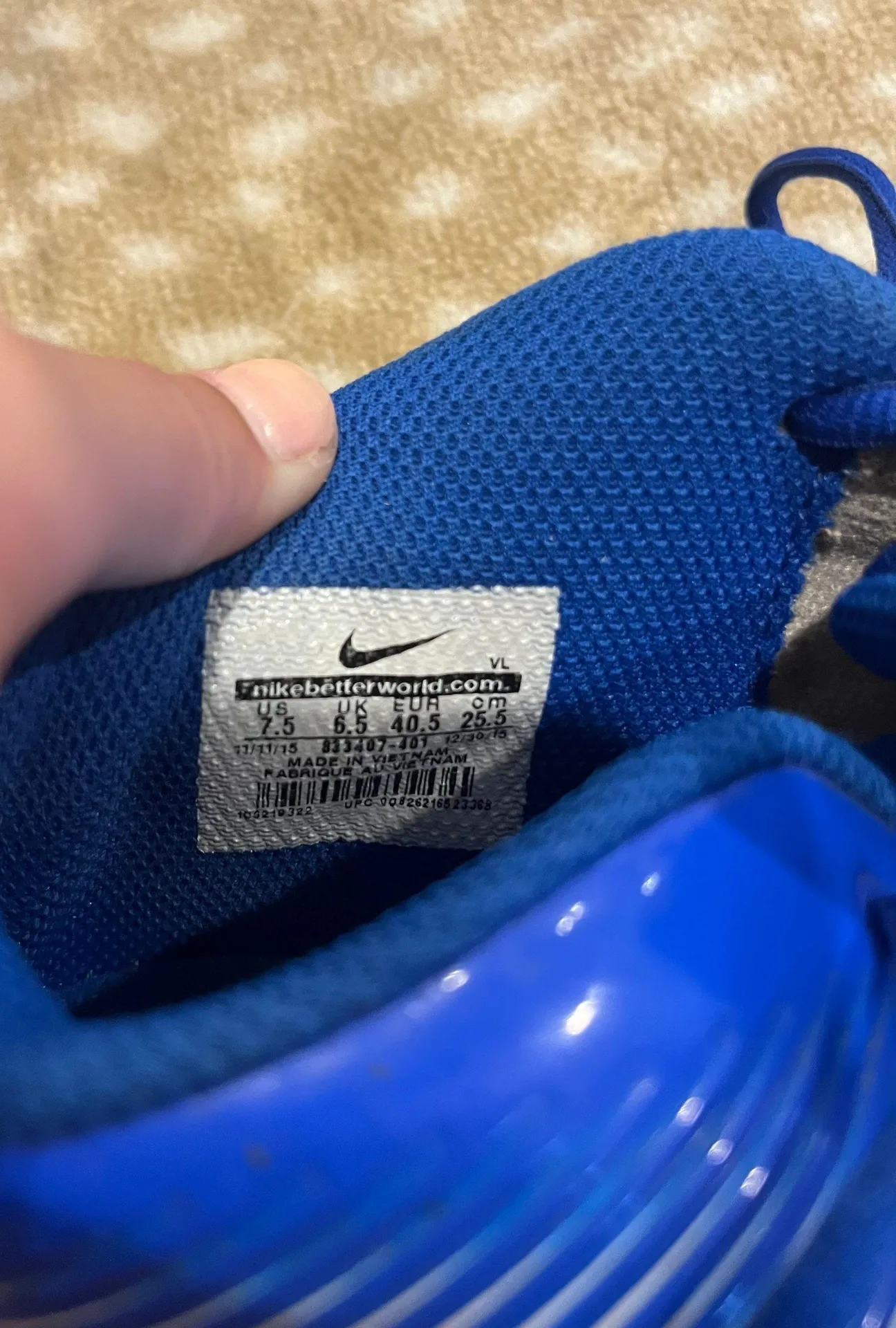 Nike Blue  Cleats - Image 3