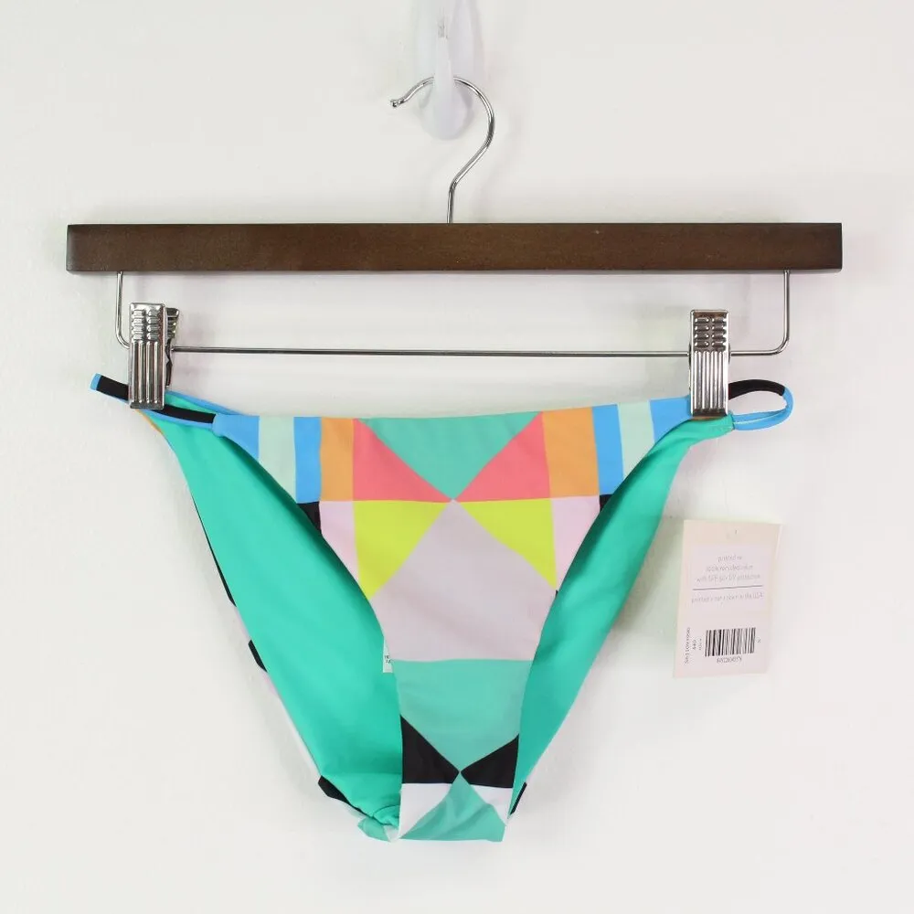Mara Hoffman Diamond Spaghetti Bikini Bottom in Aqua Size S‎ - Image 2