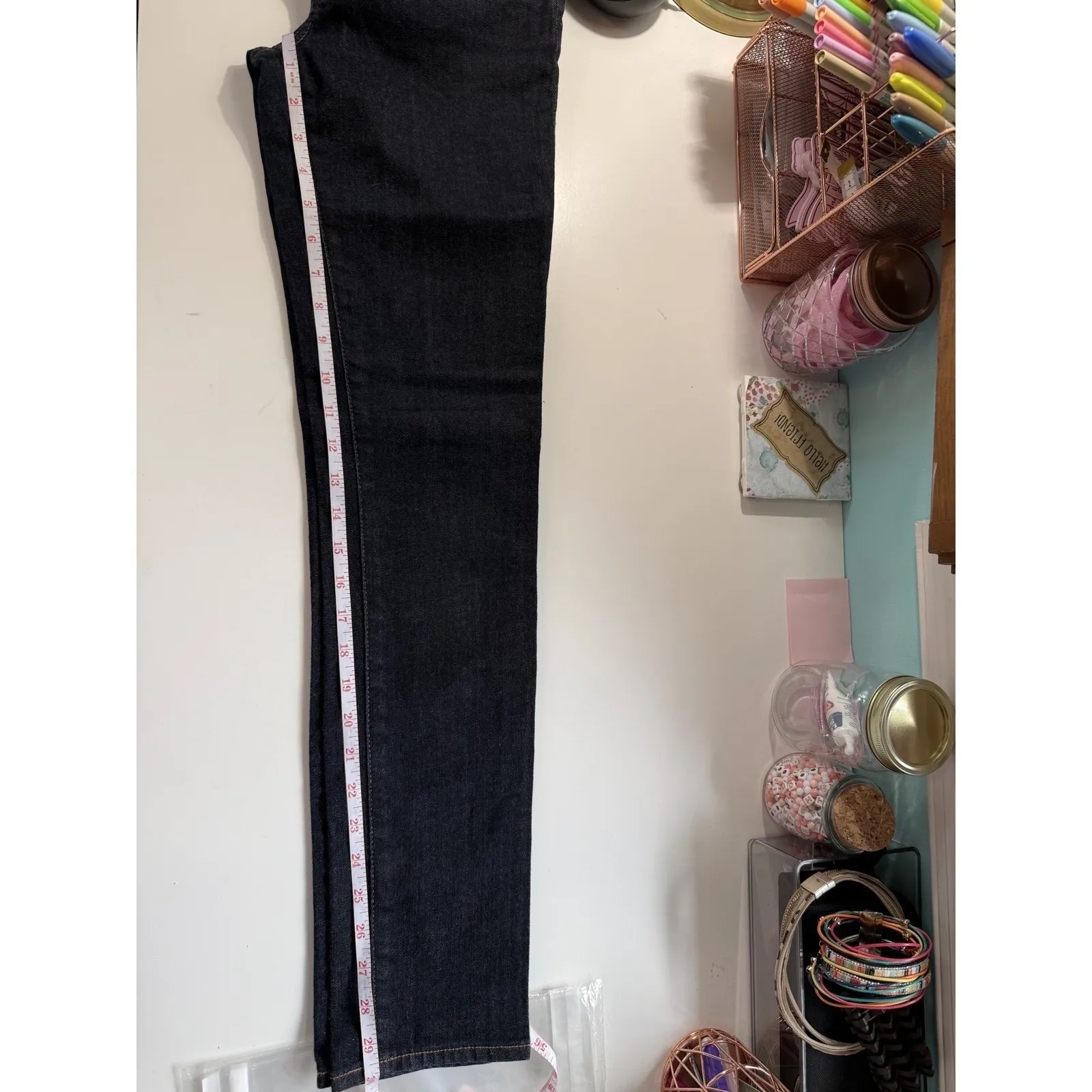 AG‎ Adriano Goldschmied The Stilt Cigarette Jeans Dark Wash Women's Size 28R - Image 9