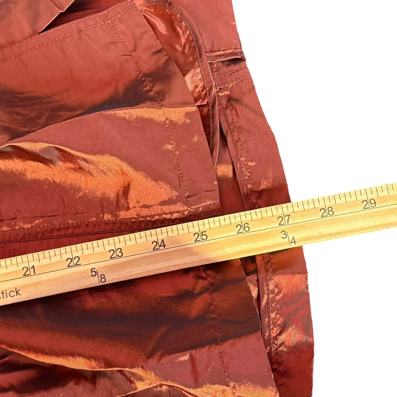 Chico's Belted‎ Jacket Size 2 US M 3/4 Sleeve Shiny Tafetta Statement Maximalist - Image 8