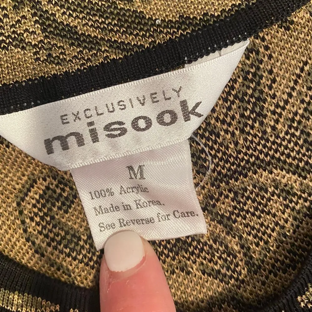 Misook Paisley Knit Shell Tank Sleeveless Size Medium - Image 6