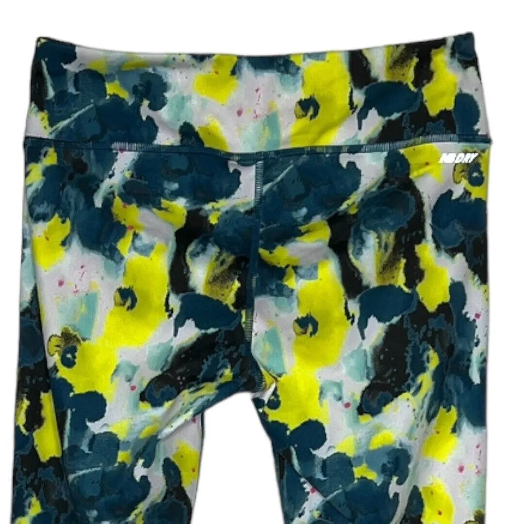 New Balance Printed Accelerate Tight Yellow‎ Teal White Pattern Ankle Length - Image 4