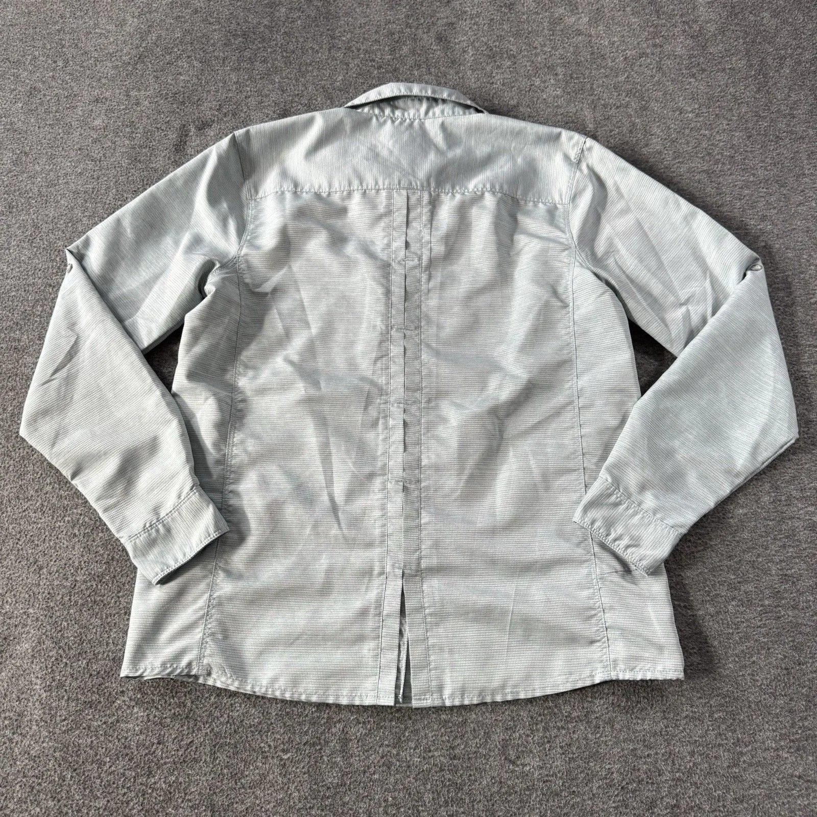 MOUNTAIN HARDWEAR Womens Canyon Shirt Small Blue Long Sleeve UPF 50 Hiking - Image 2