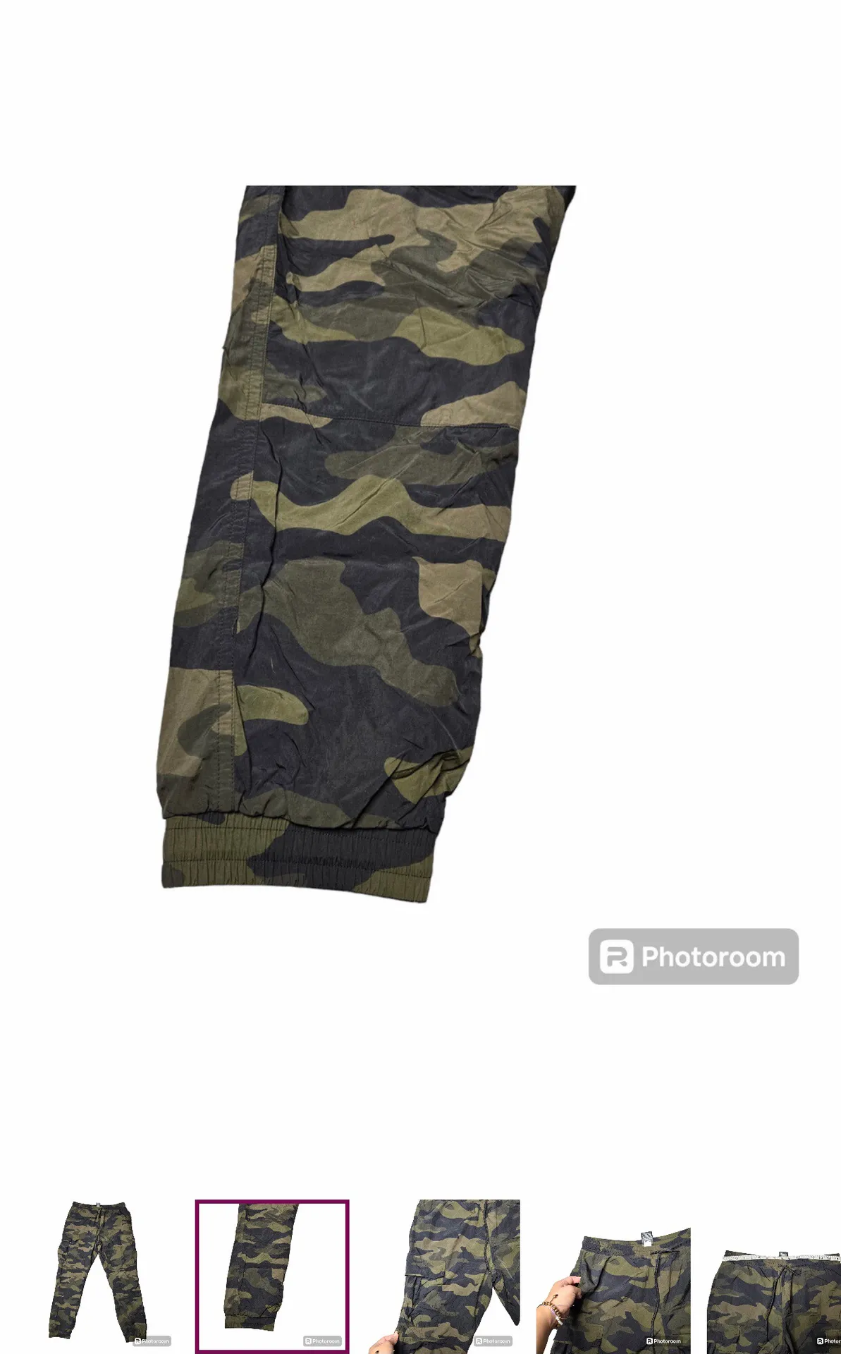 Pink by Victoria's Secret Camo Green Cargo Jogger Pants - Image 2