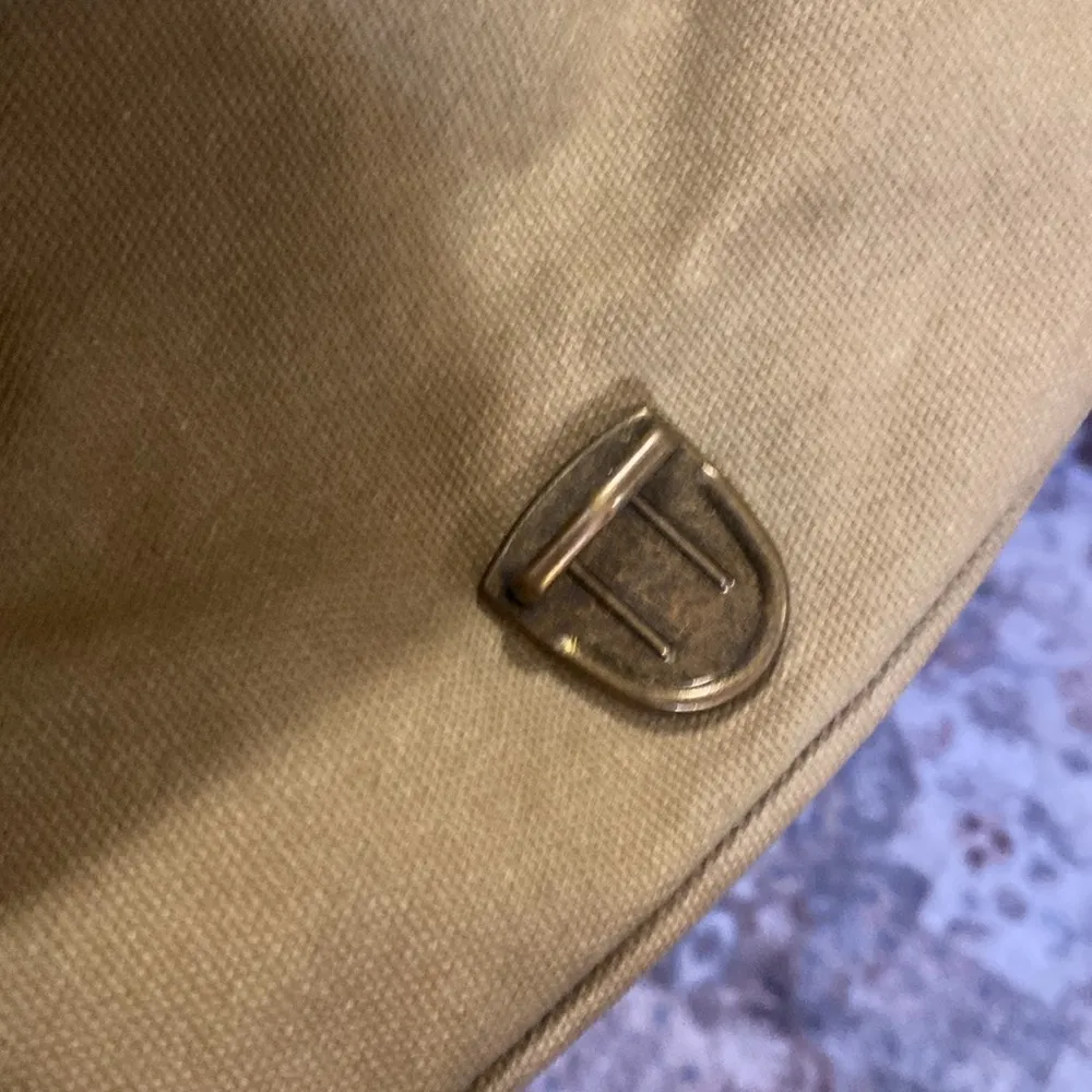 L.L. Bean Canvas and Leather trim Crossbody bag Tan - Image 10