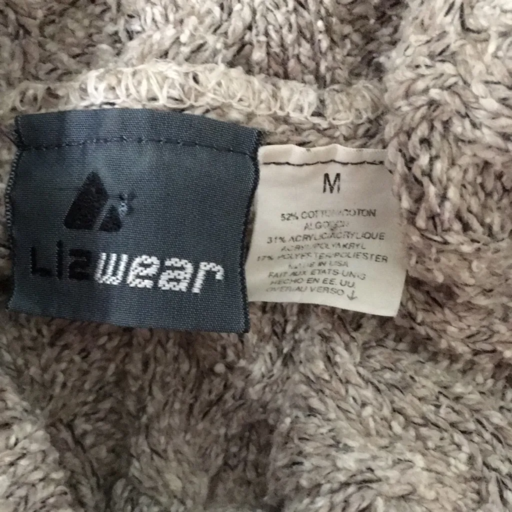 Women Liz Wear Turtleneck Sweater Super Soft Stretchy Warm Tan Khaki Size Medium - Image 5