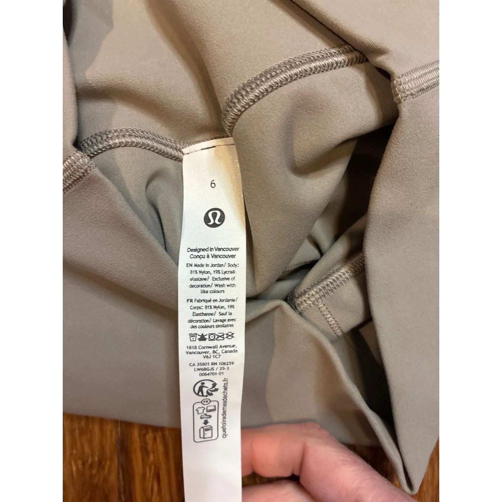 Lululemon Align High-Rise Crop 23" Warm Ash Grey size 6 - Image 5