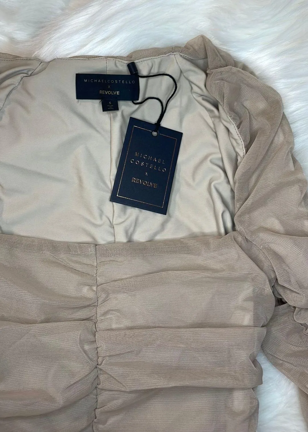 Tan Mini Dress - Image 3