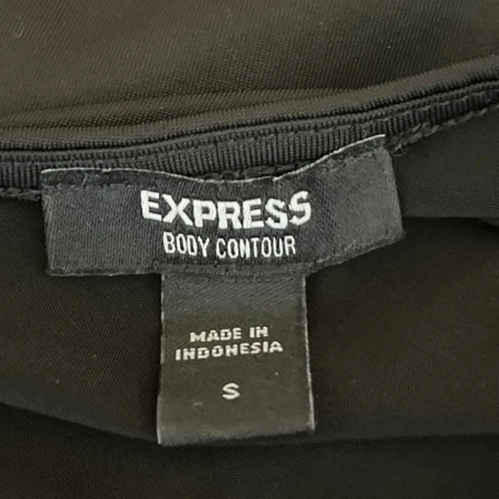 Express Body Contour Black Compression High Neck Sleeveless Stretch Bodysuit S - Image 3