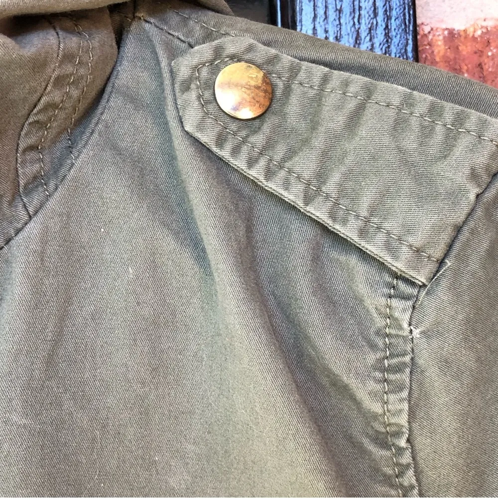 Love Tree olive green Utility zip jacket L - Image 8