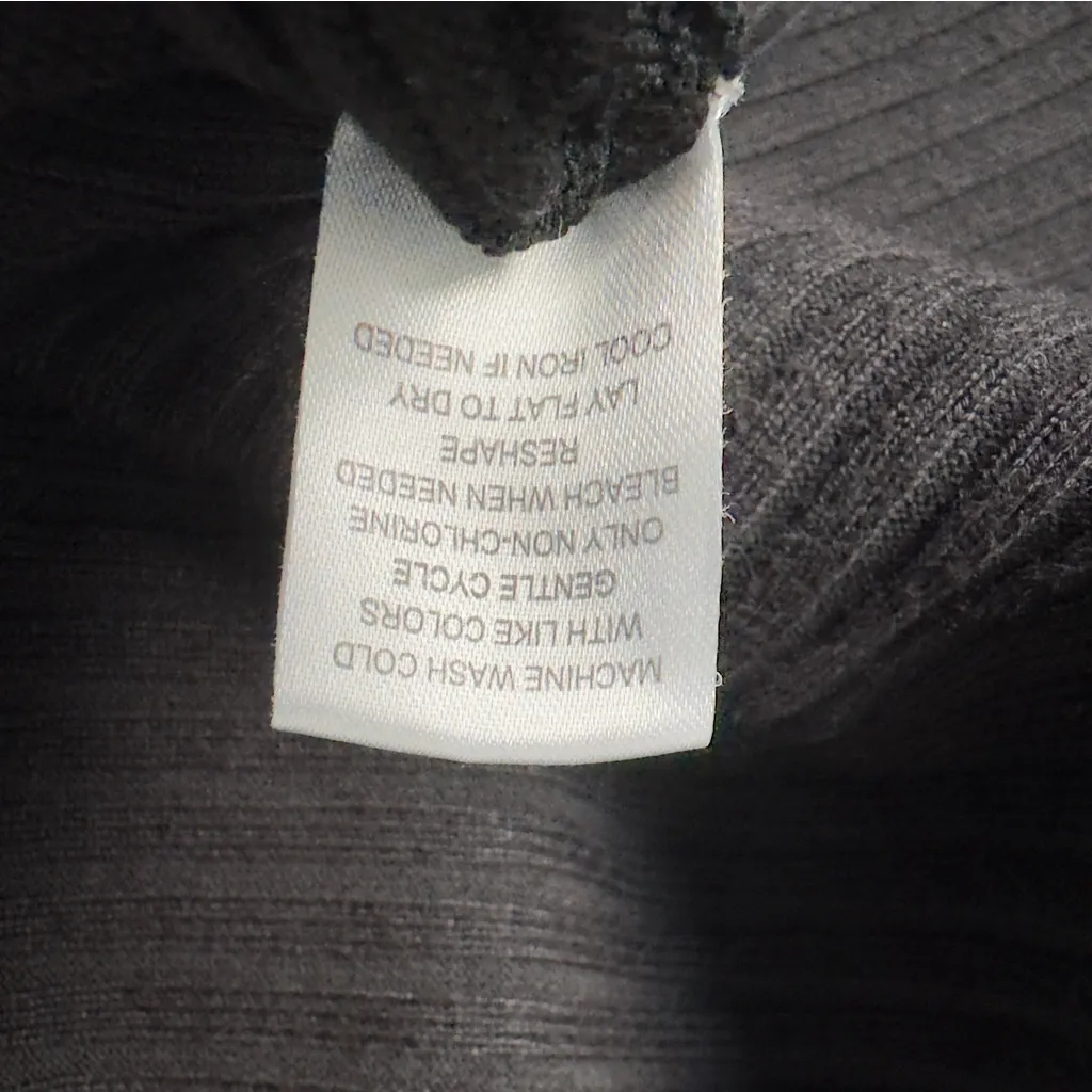 Peyton Primrose Ribbed Black Sweater Long Sleeve Oversized Round Neck Solid EUC Size M - Image 8