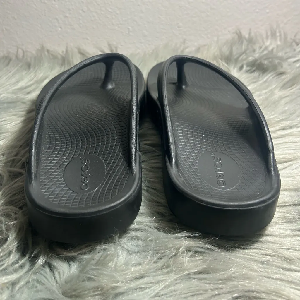 OOFOS THE ORIGINAL RECOVERY FOOTWEAR Black Slide Sandals Size W8 - Image 6