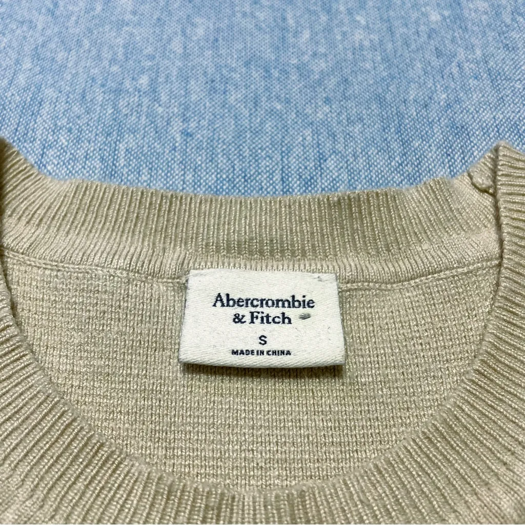 Abercrombie & Fitch Knit Underbust Corset Tank Size S in Beige - Image 3