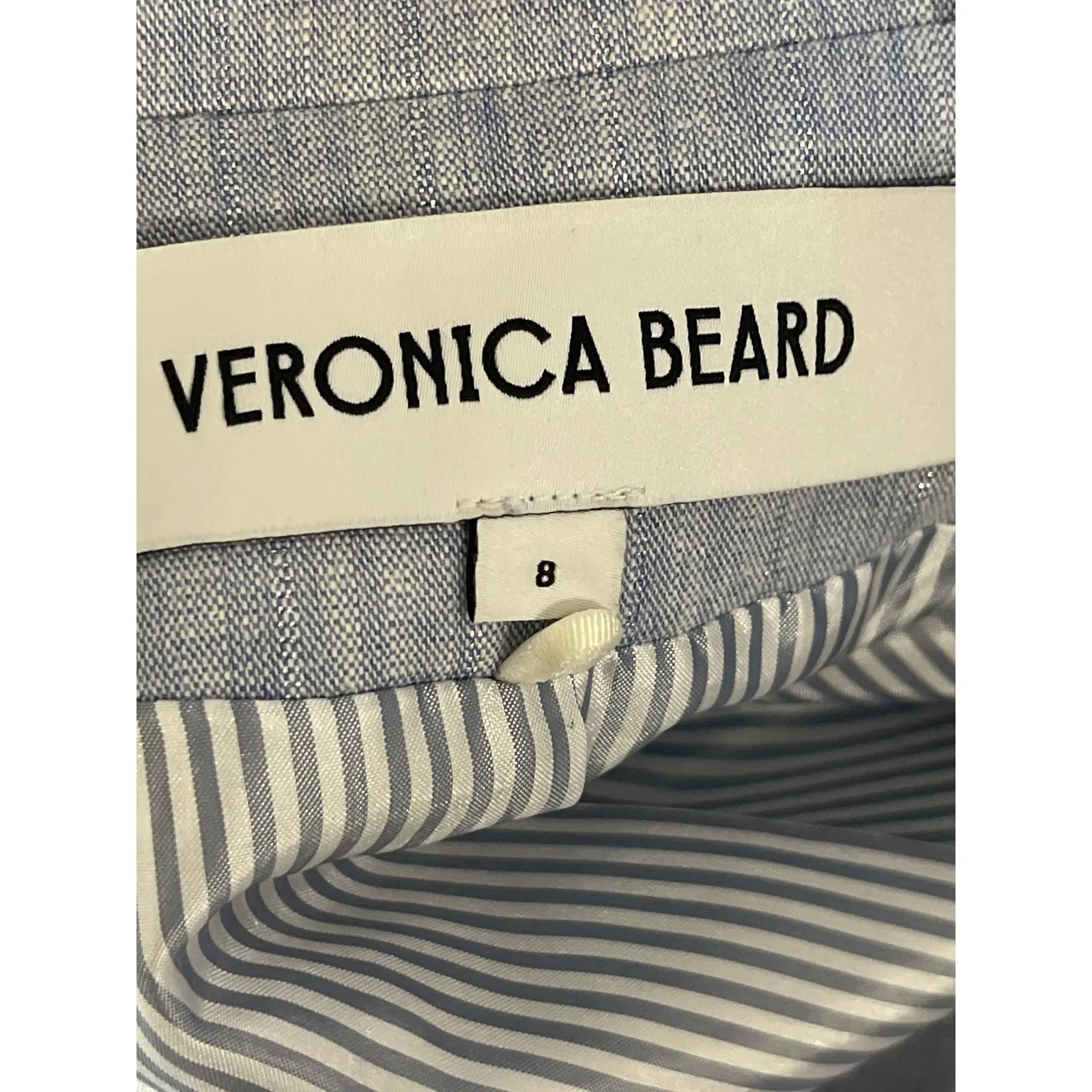 Veronica Beard Gaya Dickey Blue Faux Double Breasted Blazer Coat Jacket Size 8 - Image 6