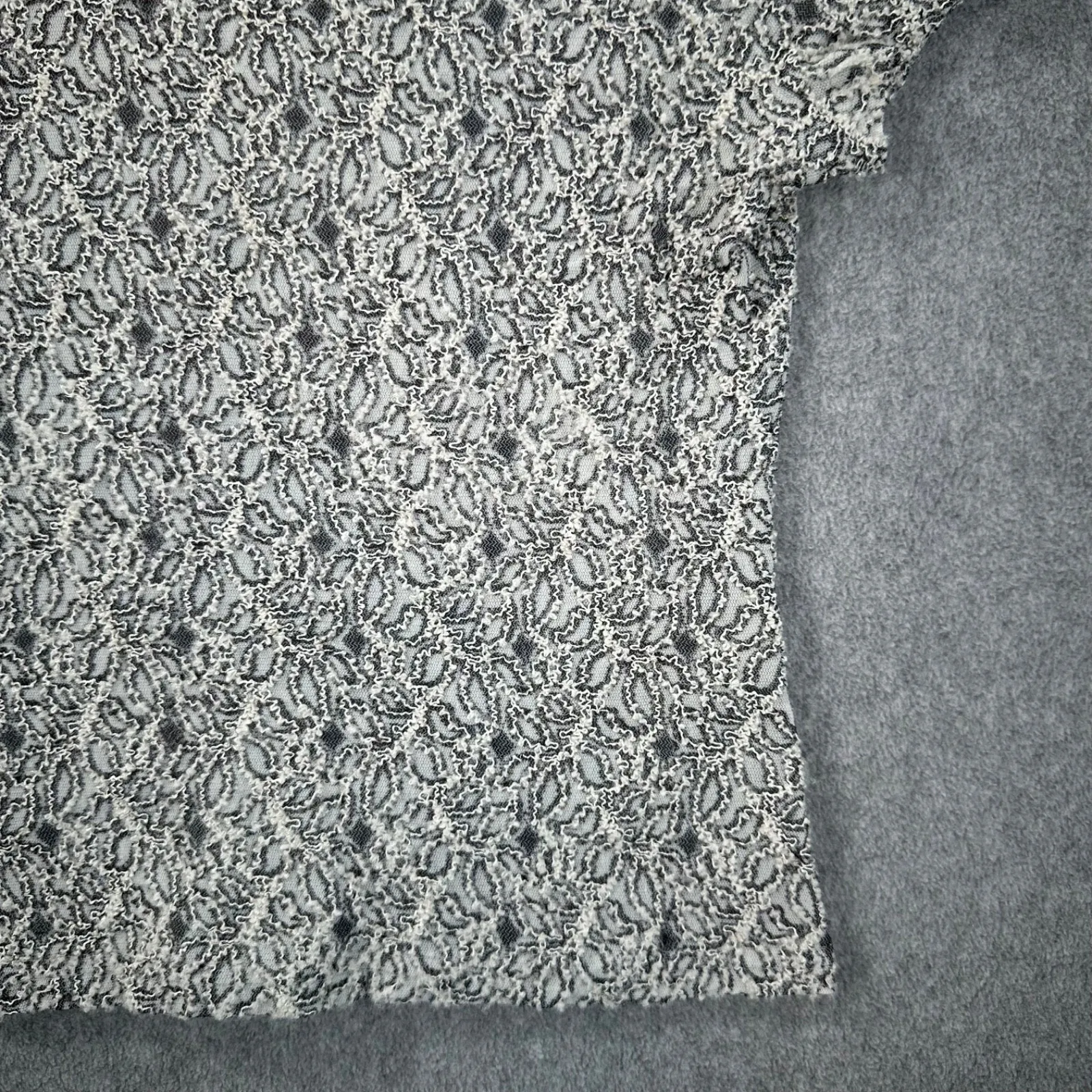 Star CCC Embroidered Vintage Fitted Tee Top Short Cap Sleeve Size Small Y2k Gray - Image 4