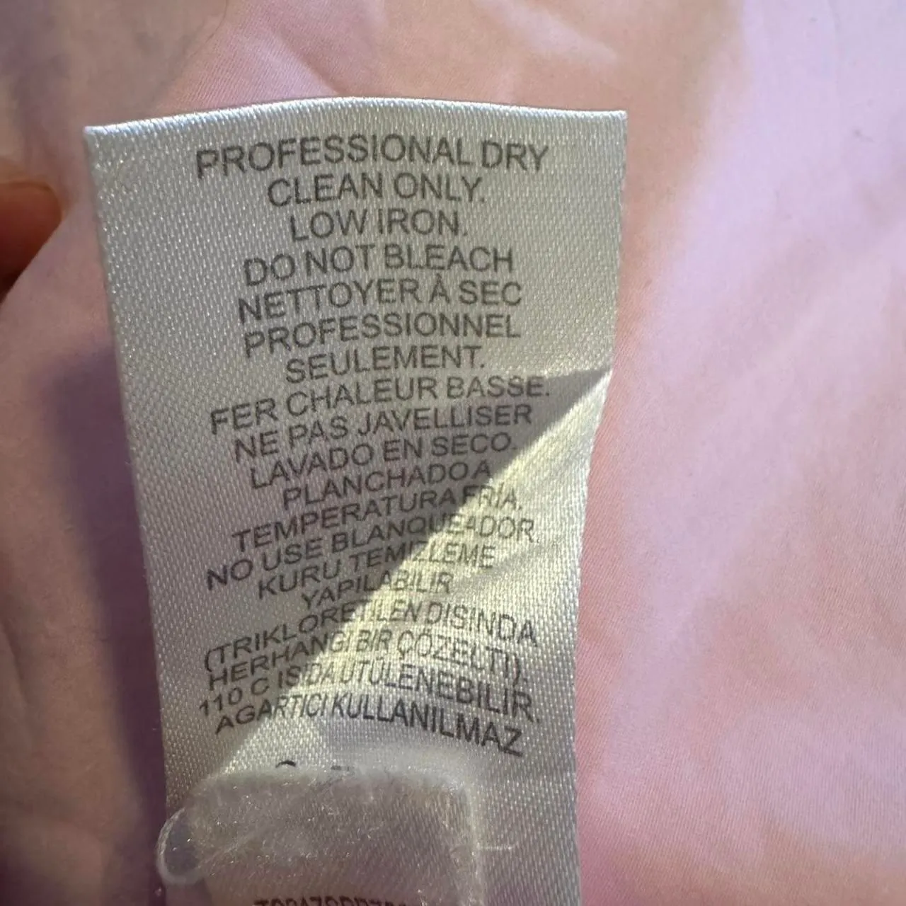 Tibi Pink Cotton Blouse Women’s Size M Elbow Sleeve Boxy Top - Image 7