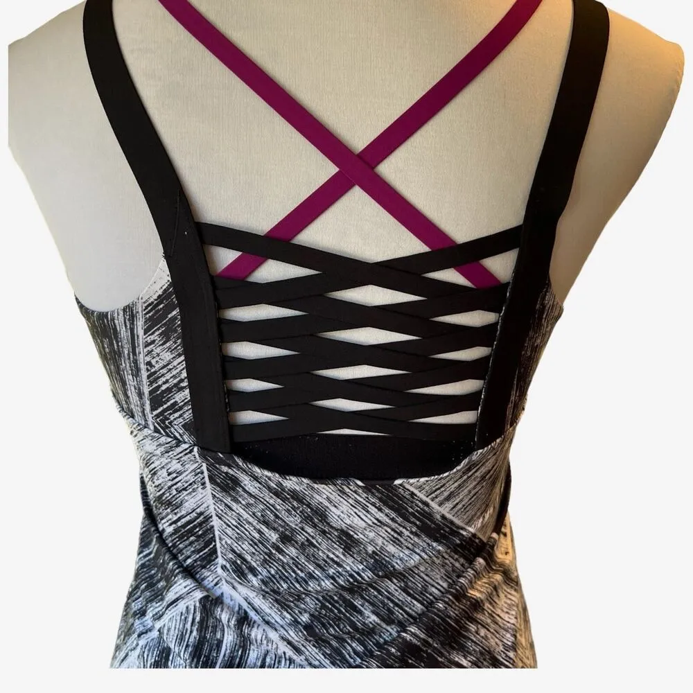 Lululemon  sz 6 Hot To Street Tank Heat Wave White Black / Black / Regal Plum - Image 3