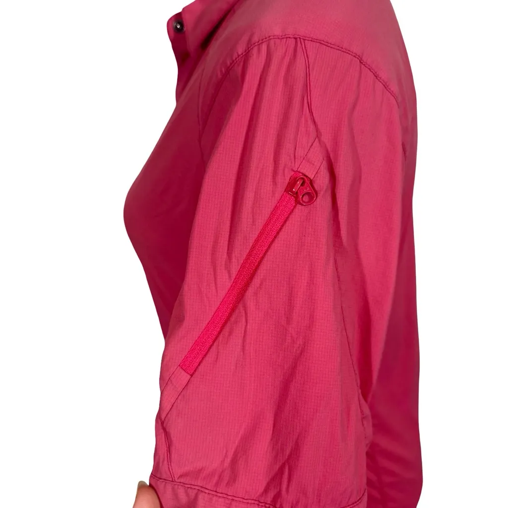 Arc’teryx Fernie Short Sleeve Nylon Snap Front Shirt in Pink Outdoors Hiking - Image 8
