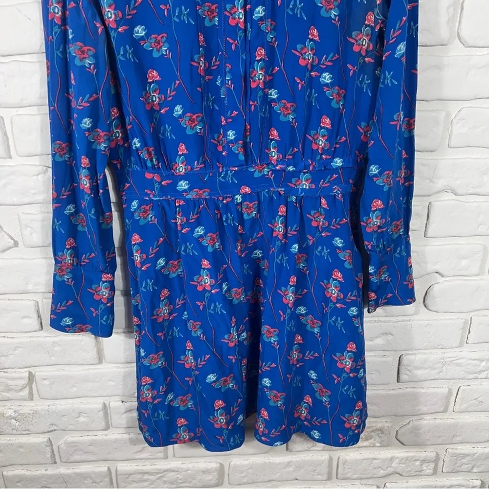 Thakoon 100% Silk Floral Long Sleeve Button Down Dress SAMPLE Size 4 - Image 9