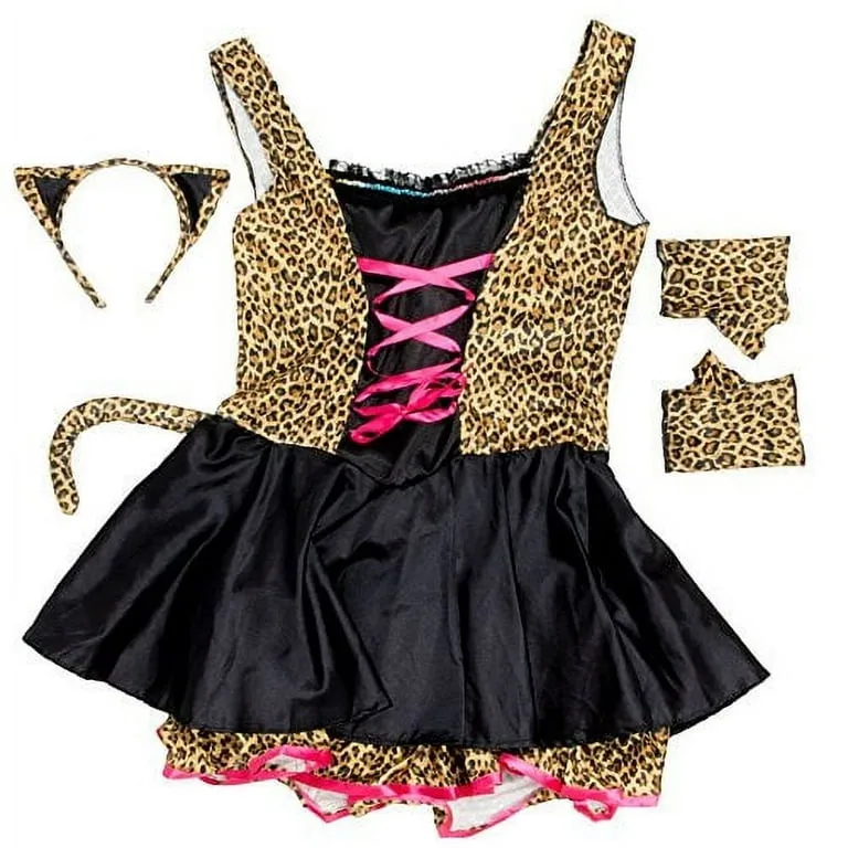 Boo! Inc Flirty Feline Sexy Cat Halloween Costume Sexy Kitty Kitten Size Large Black - Image 4