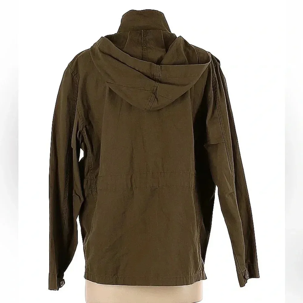 Vera Wang | Simply Vera Wang | Olive Green Anorak Hooded Jacket Women’s Size S - Image 3