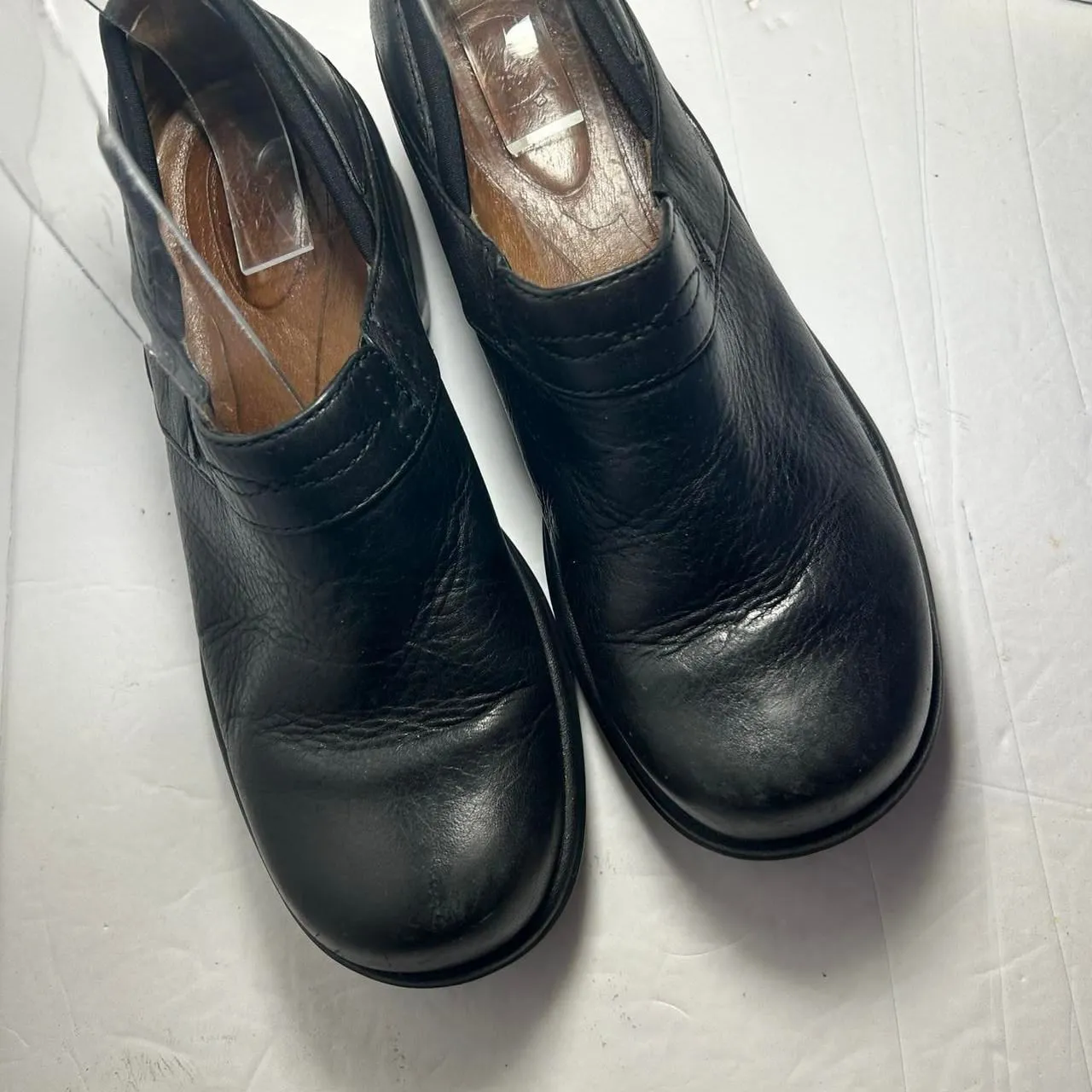 Ariat Black leather clogs professional heel clogs mules shoes 6.5 - Image 2
