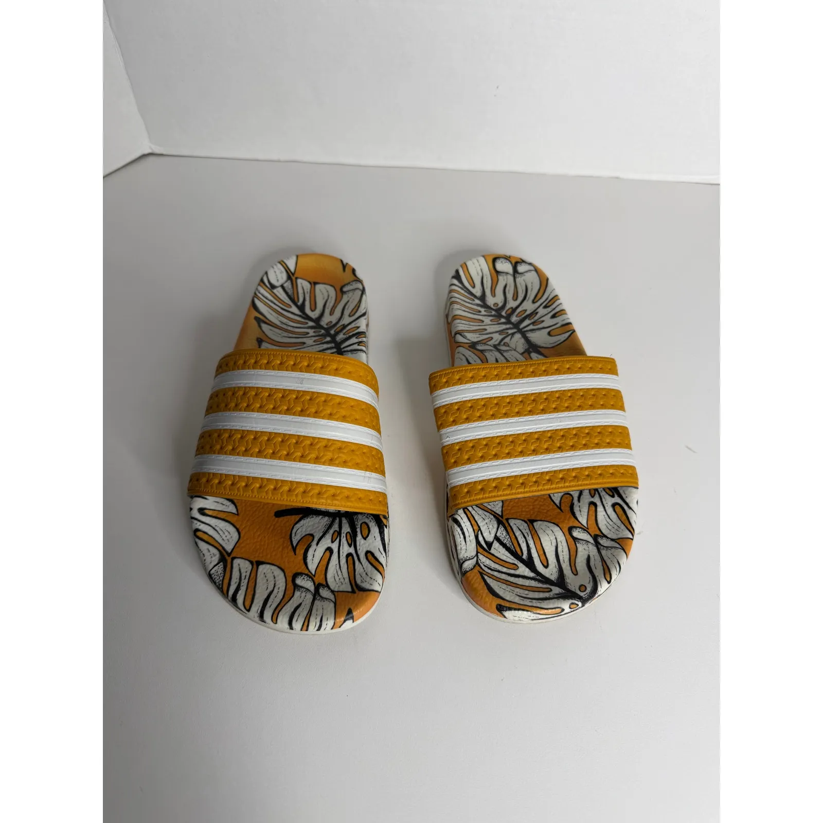 Adidas x Farm Rio Adilette Slides Women’s Size US 7 Golden Yellow - Image 4