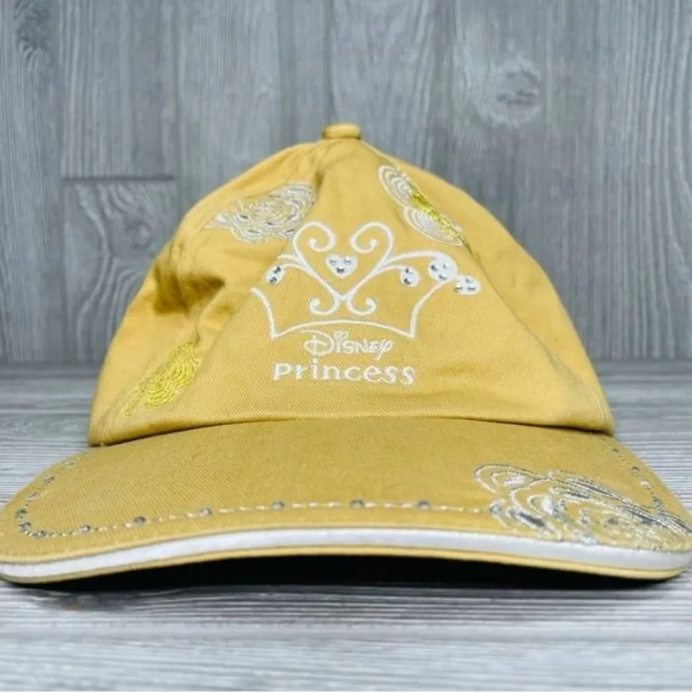Disney store Disney princess gold and rhinestone embroidered ball cap hat - Image 2