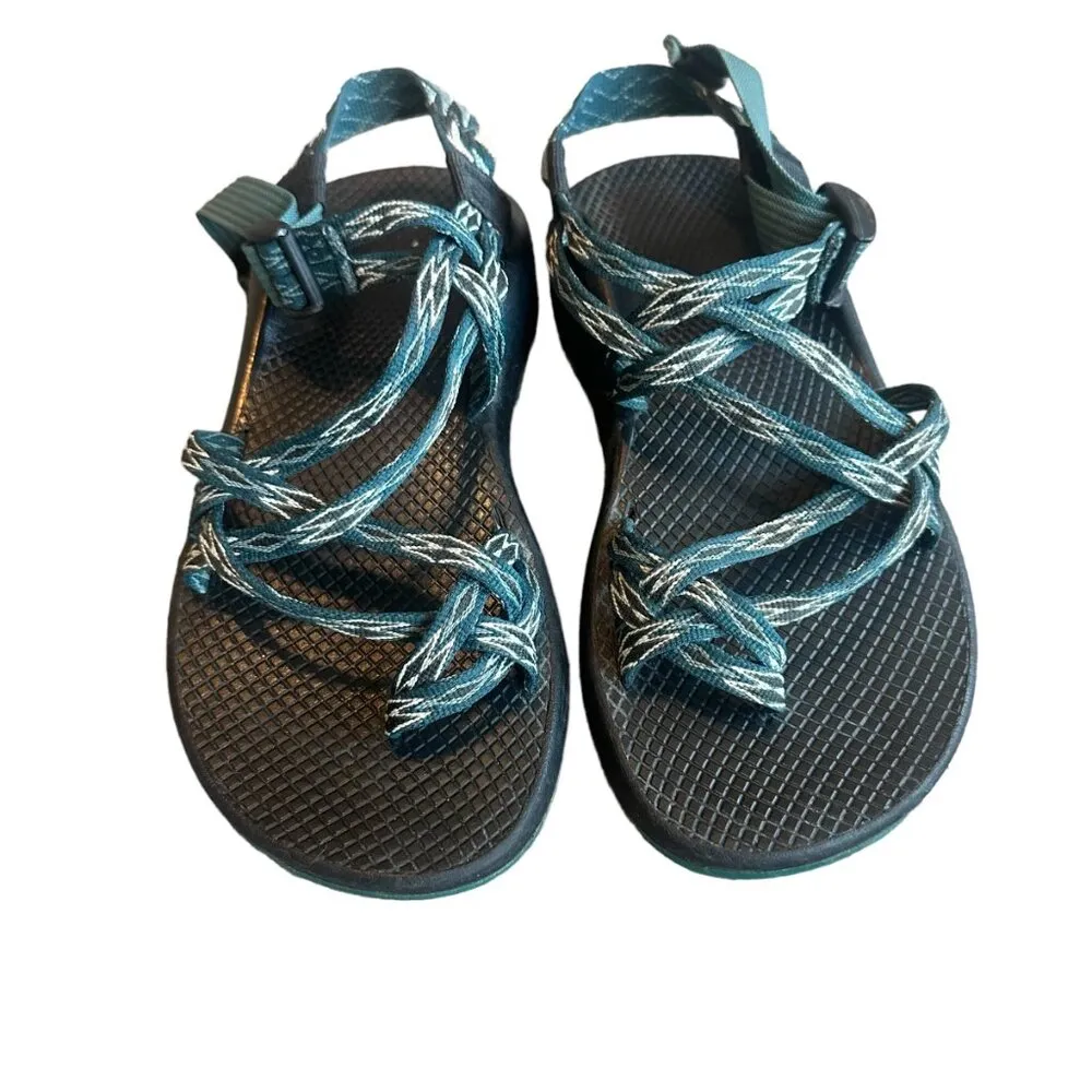 Chaco ZX/2 Classic Sandals Rugged Outdoor Hiking Green Black Size 8 Women's - Image 3