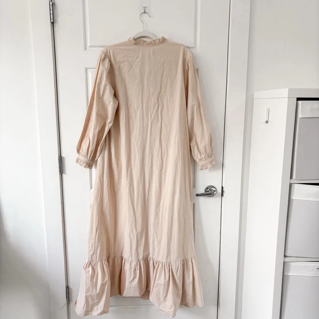 meadows Lavender Dress Blush Long Sleeve Maxi Pink Size M - Image 8