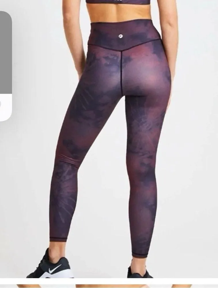 AYBL Core Leggings Purple TieDye High Waisted Womens XL - Image 2