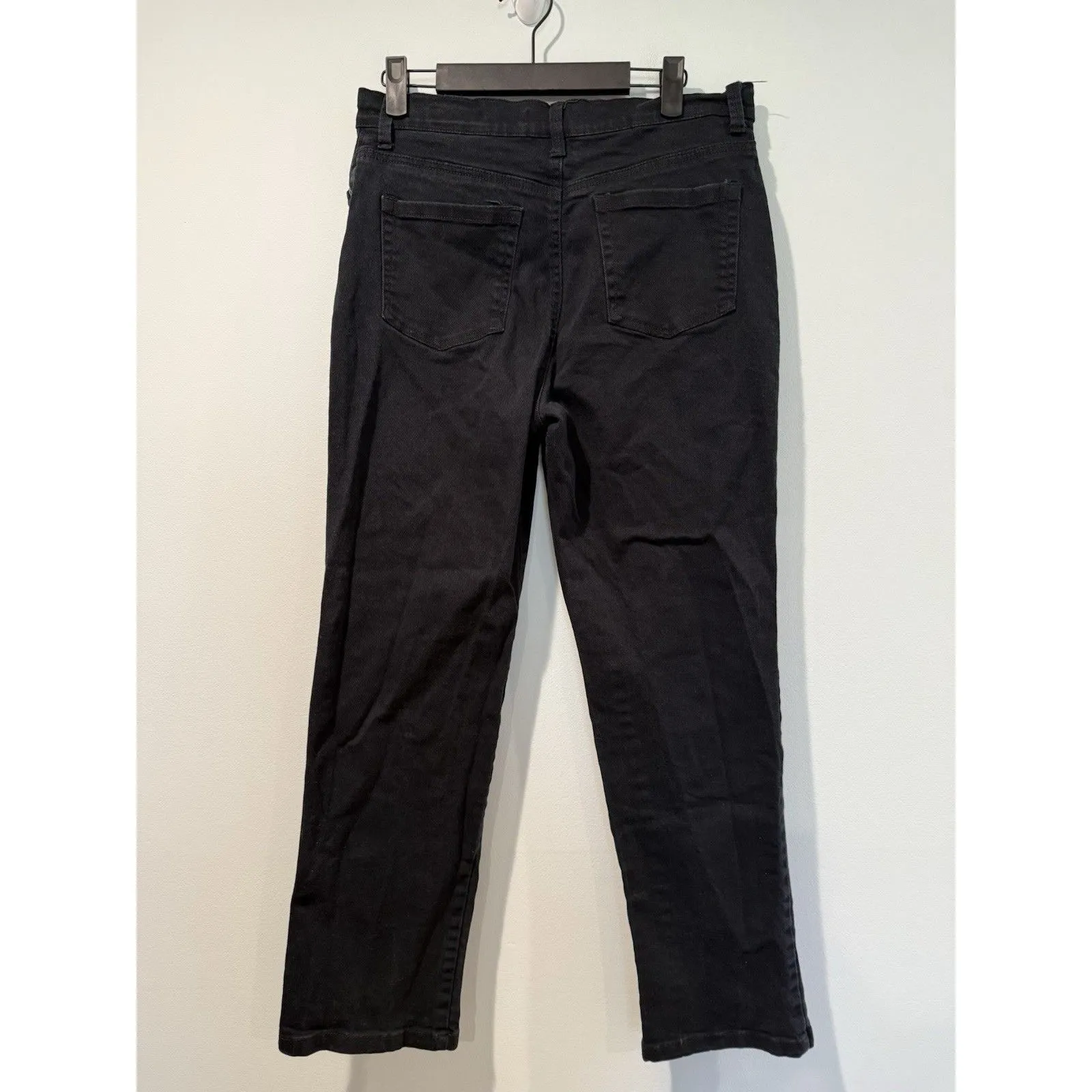 Gloria Vanderbilt Amanda Pants Womens 10 Black Straight Mid Rise Stretch Travel - Image 2