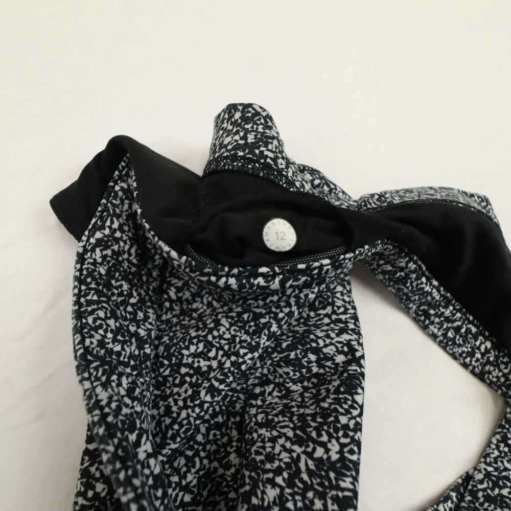 Lululemon Womens Pavement Pusher Sports Bra Pebble Print Black and White size 12 - Image 7
