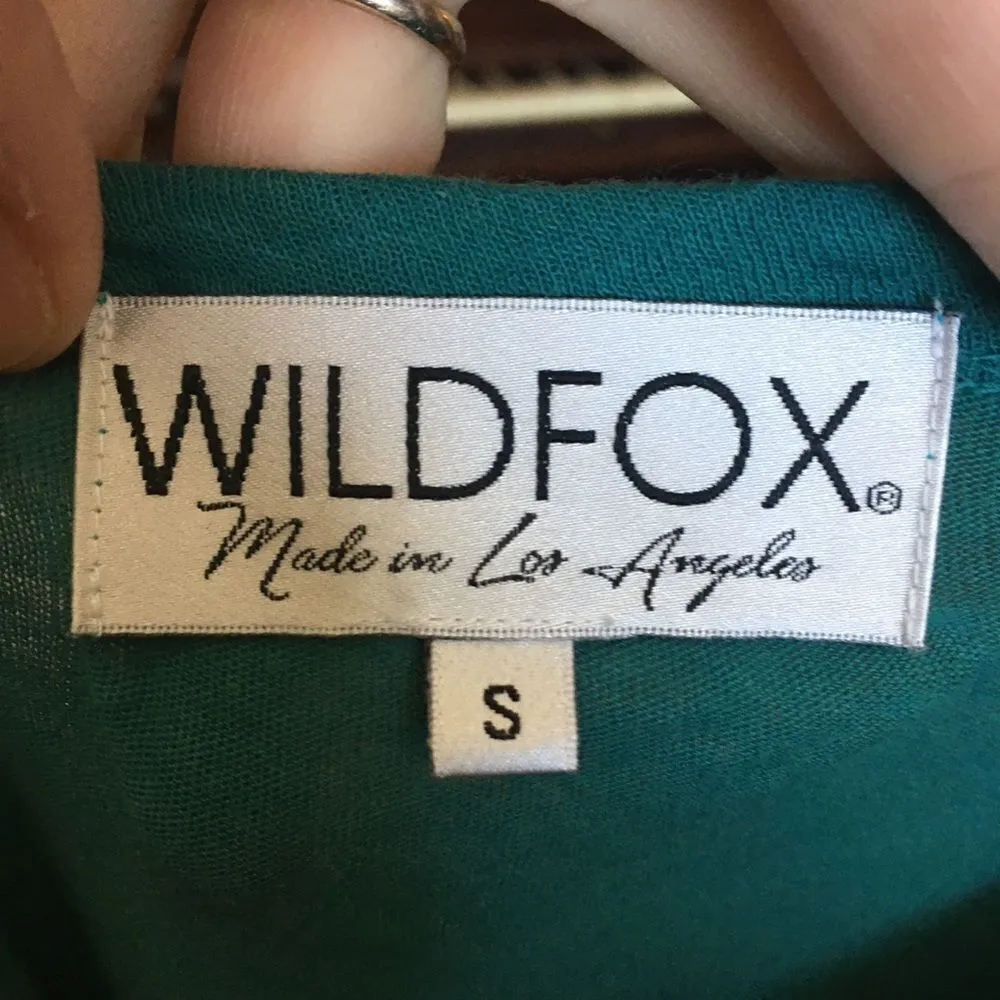 Wildfox cropped lace up green knit top - Image 3