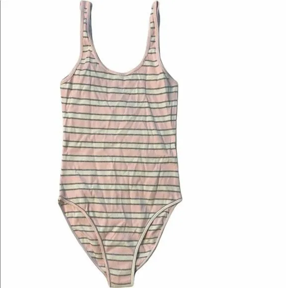 American Apparel NEW  Striped Bodysuit - Image 2