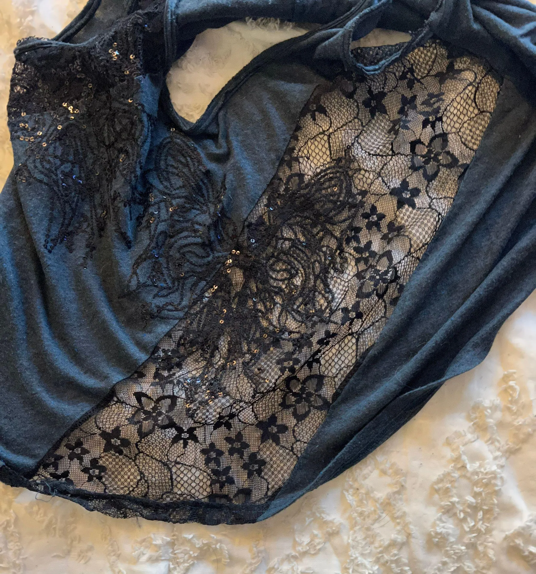 Sparkle & Fade Lace And Sequin Tank - Image 4