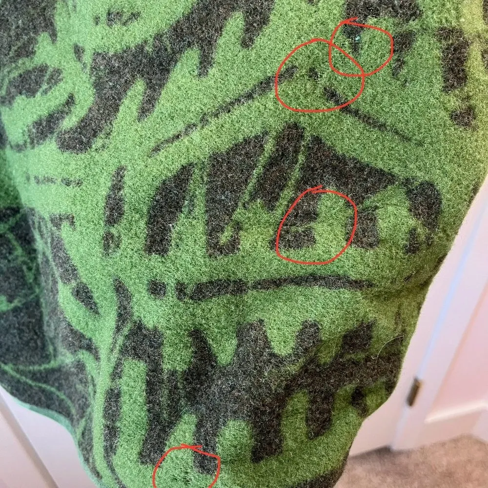 Laurie Jacobi Wool Draped Open Jacket Pine Needle Design - Image 8