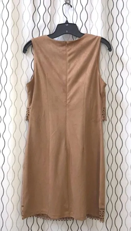 Sleeveless Faux suede Dress - Image 2